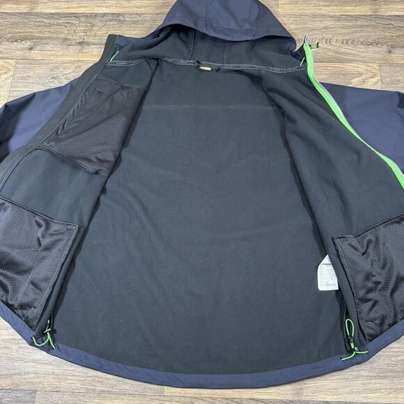 Blaklader Workwear Softshell Jacket Mens Size 2XL Blue Fleece Lined Hooded - Picture 7 of 12